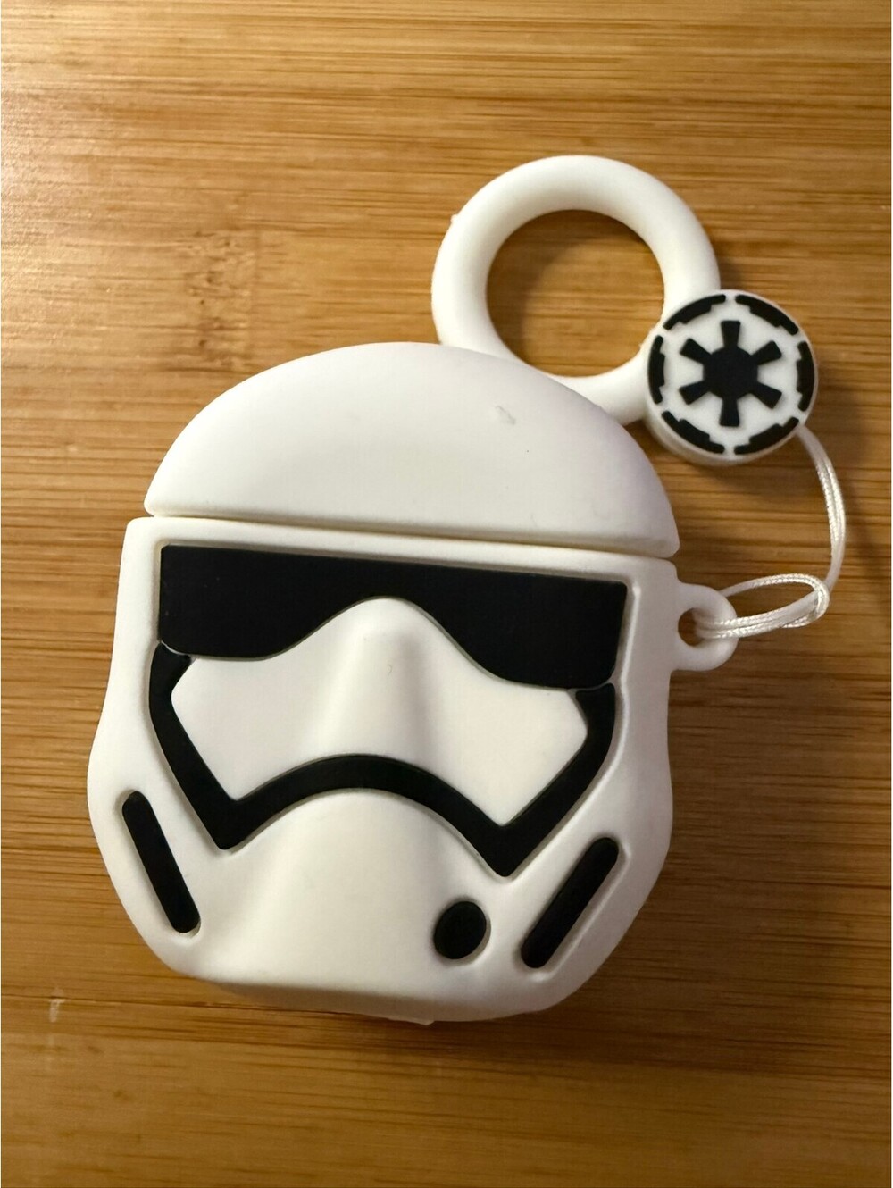 Stormtrooper Helmet Silicone Star Wars Keychain Airpods gen 1 -2 case bag charm